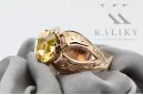 Original Vintage 14K Rose Gold Yellow Peridot Ring Vintage style vrc135r